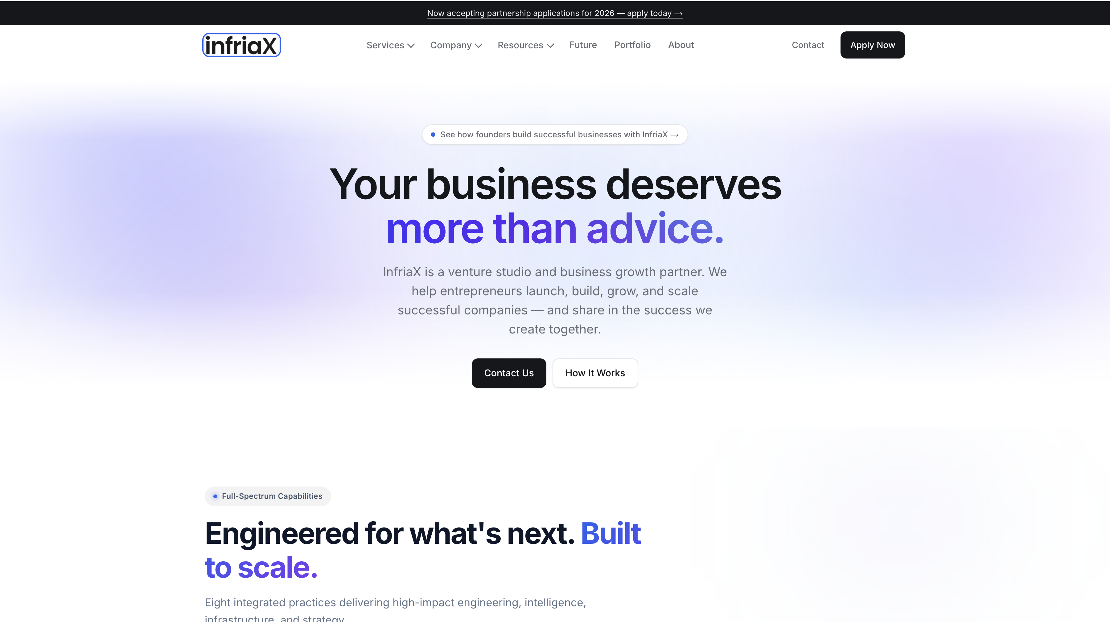 InfriaX Website